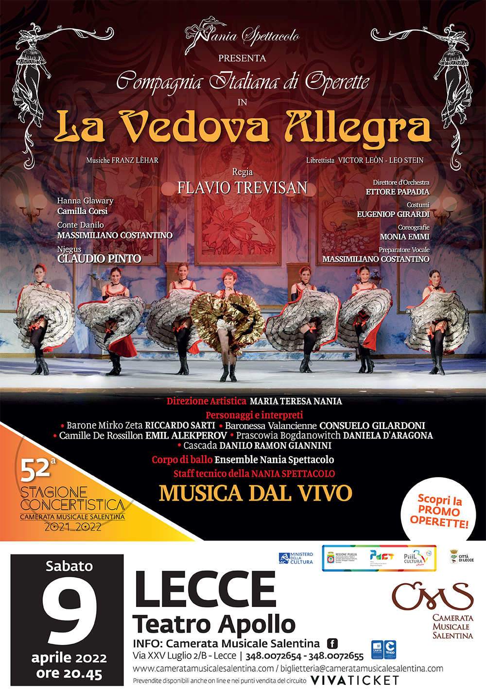 La Compagnia Italiana Di Operette Presenta LA VEDOVA ALLEGRA - LecceOggi